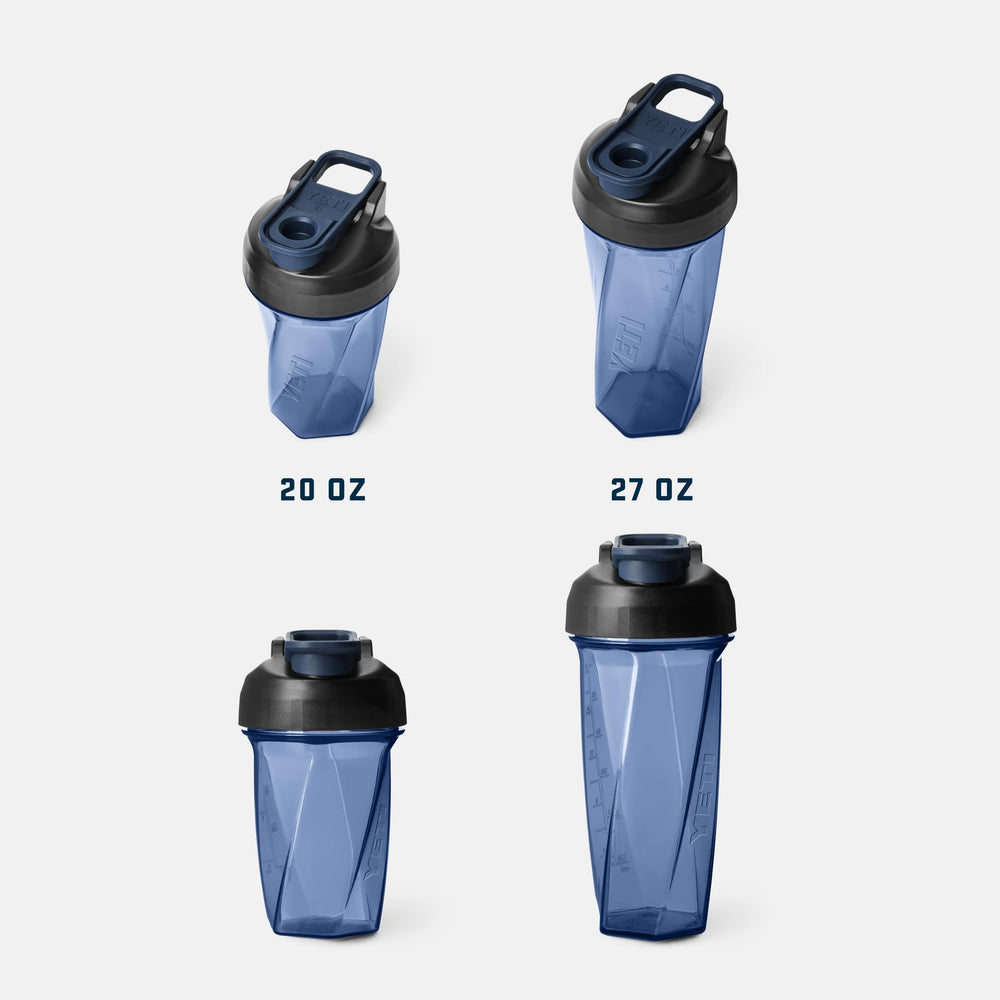 YETI Yonder Helimix bottle holds 27oz for larger workout shakes.