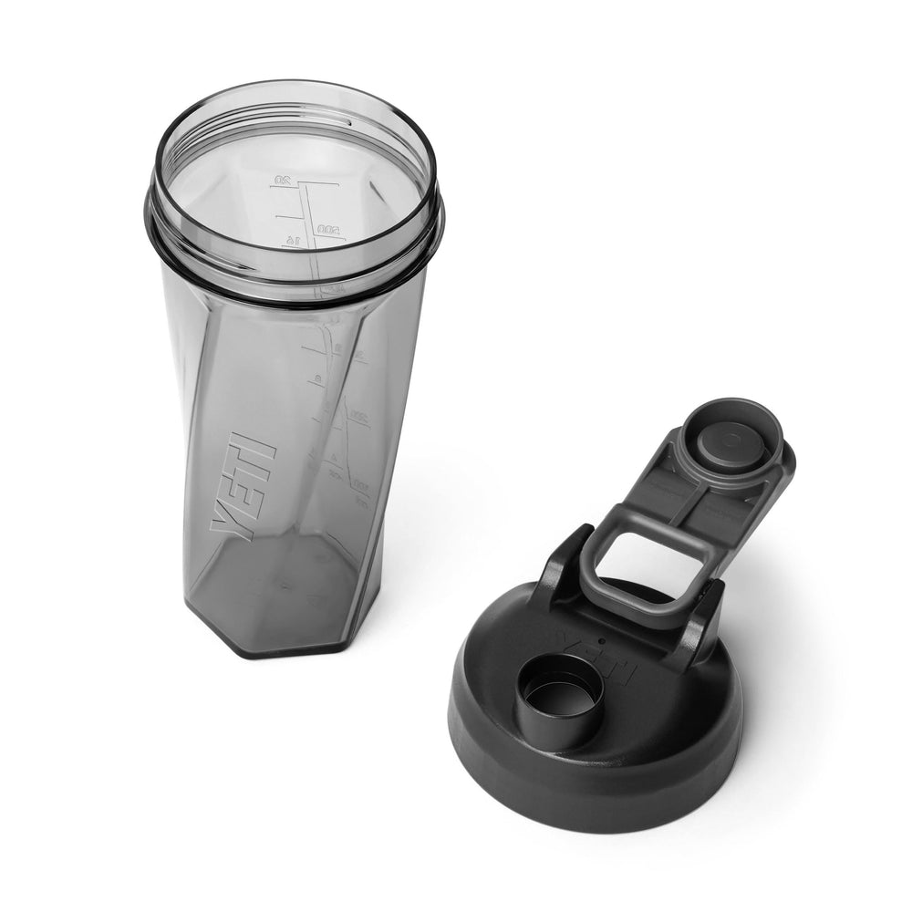 YETI Yonder Helimix bottle with covered spout and easy cap for fast blends.