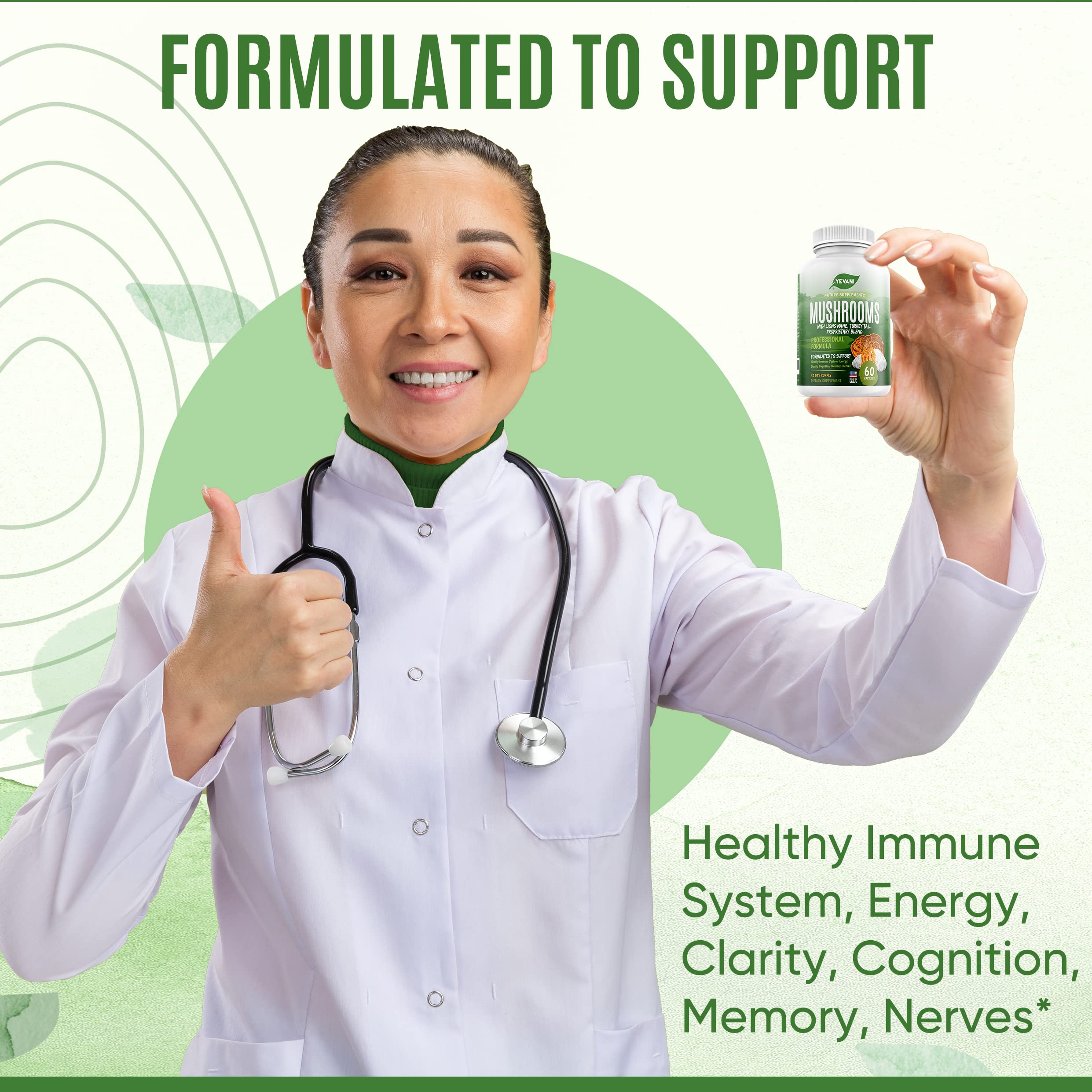 YEVANI daily-dose packaging shown for easy, routine mood and energy support.