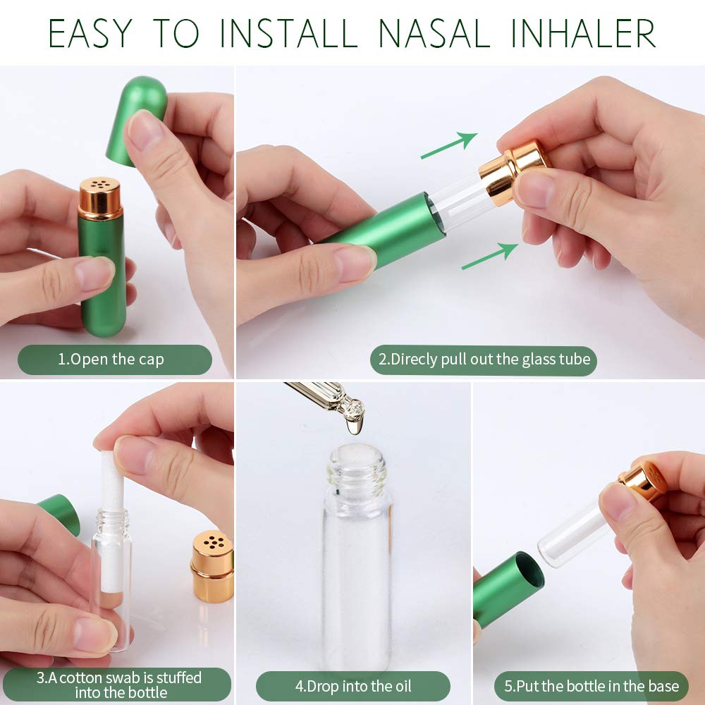 YGDZ essential oil inhaler with black cap, compact travel companion.