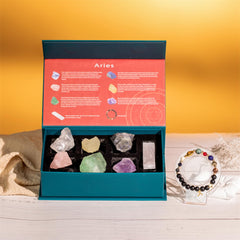 YGLINE Zodiac stones and bracelet set, ideal for birthday gifts and crystal display