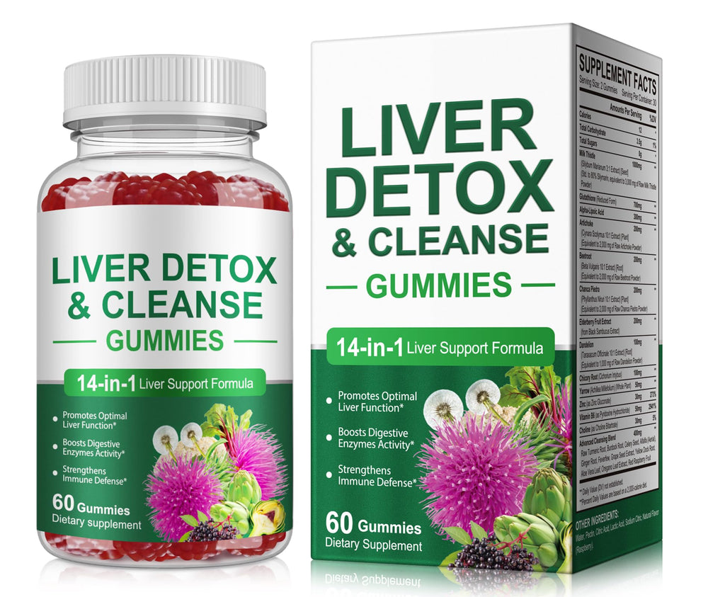 YHFGTTIO gummy milk thistle bottle supports liver-friendly wellness with berry flavor