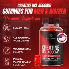 Yi Nutrition Creatine HCL Gummy jar close-up highlighting chewy texture.