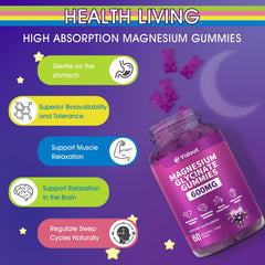 Yidout magnesium glycinate gummies packaging flatlay for daily convenience.