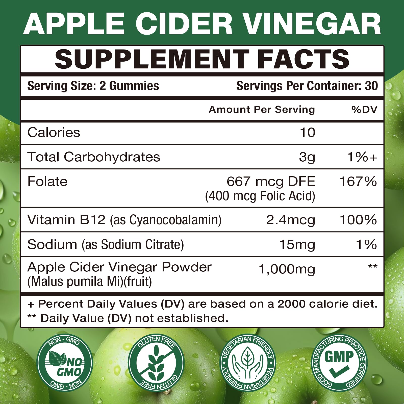 The bottle back label explains ingredients and recommended use for transparency.