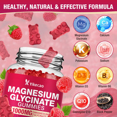 Label highlighting magnesium glycinate, co-factors and vegan ingredients