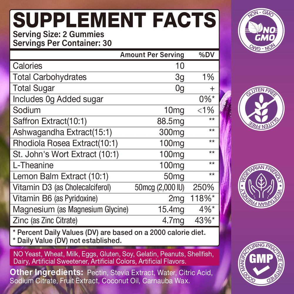 Yikecao saffron gummies closeup strawberry delicious flavor boosts routine use