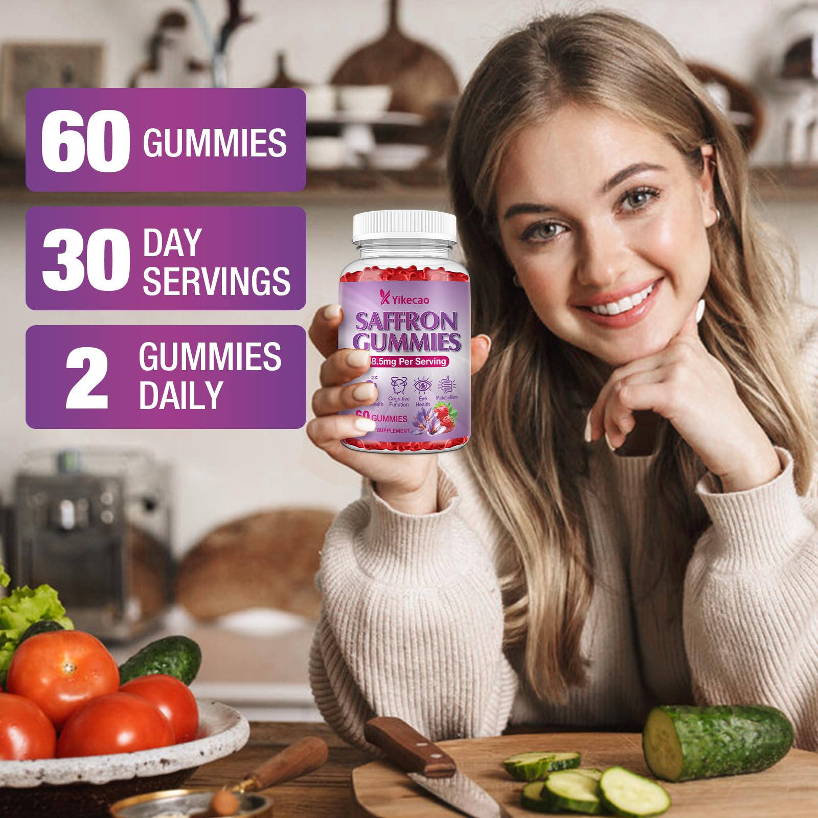 Yikecao saffron gummies kid-friendly serving family-friendly wellness choice