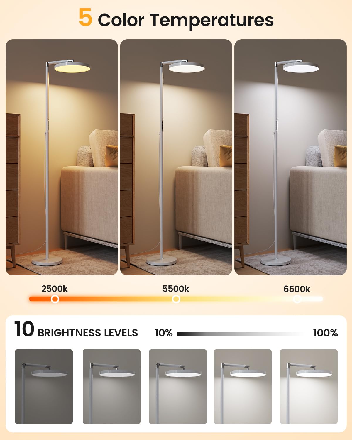 Yikola lamp featuring 5 color modes to match warm or cool moods for tasks.