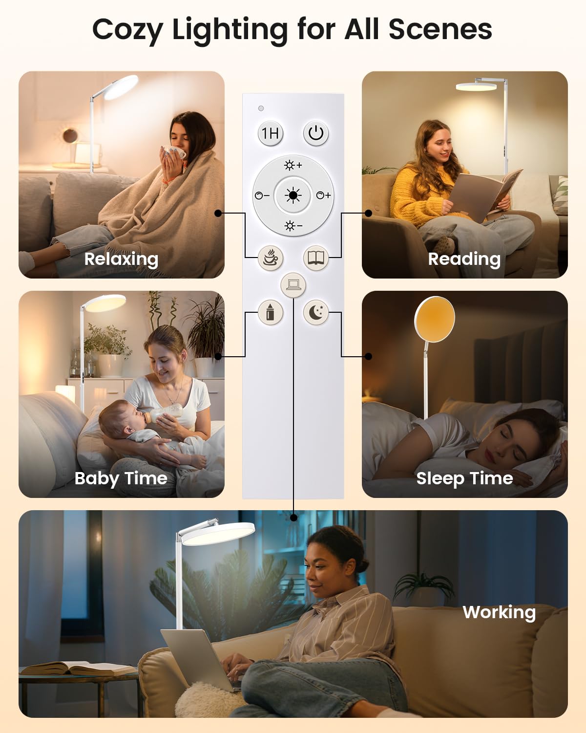Yikola lamp with built-in timer for easy lighting scheduling.