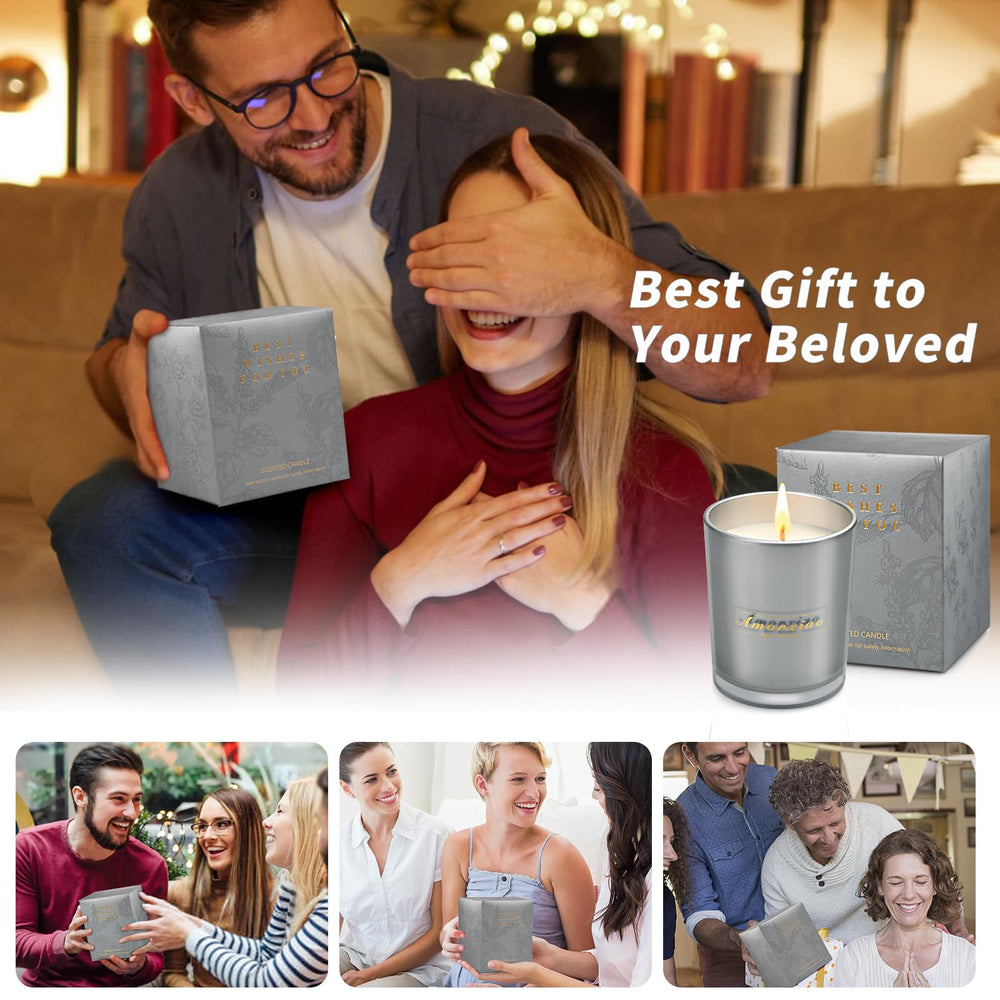 Yinuo Soy Wax candle with lead-free wick for cleaner burn.