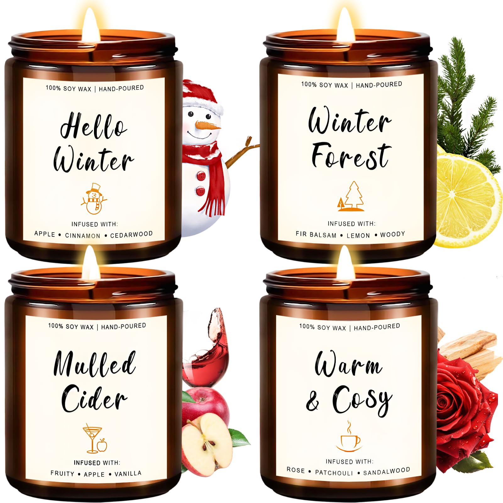 Yinuo Candle Apple Cinnamon jar creates cozy ambience for relaxing evenings.