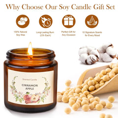 YINUO LIGHT 10-pack soy candles for clean, even burns in any room.