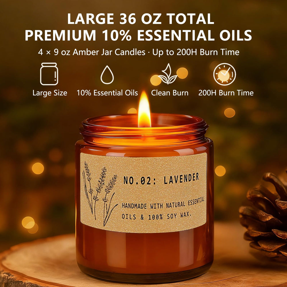 YINUO LIGHT amber-sandalwood jar candle for cozy evenings.