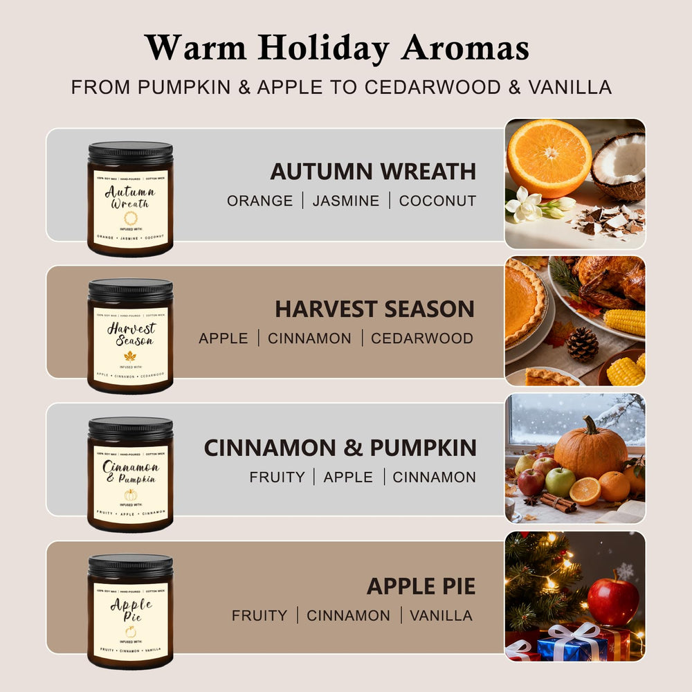 YINUO LIGHT Apple Vanilla candle with long-lasting aroma for cozy evenings