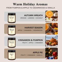YINUO LIGHT Apple Vanilla candle with long-lasting aroma for cozy evenings