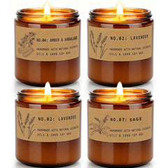 YINUO LIGHT lavender and sage jar candle creates calming ambiance.