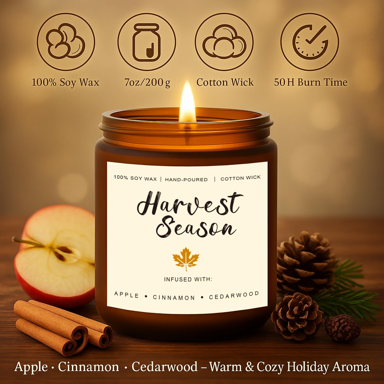 YINUO LIGHT Orange Jasmine Coconut candle brings bright tropical warmth to rooms