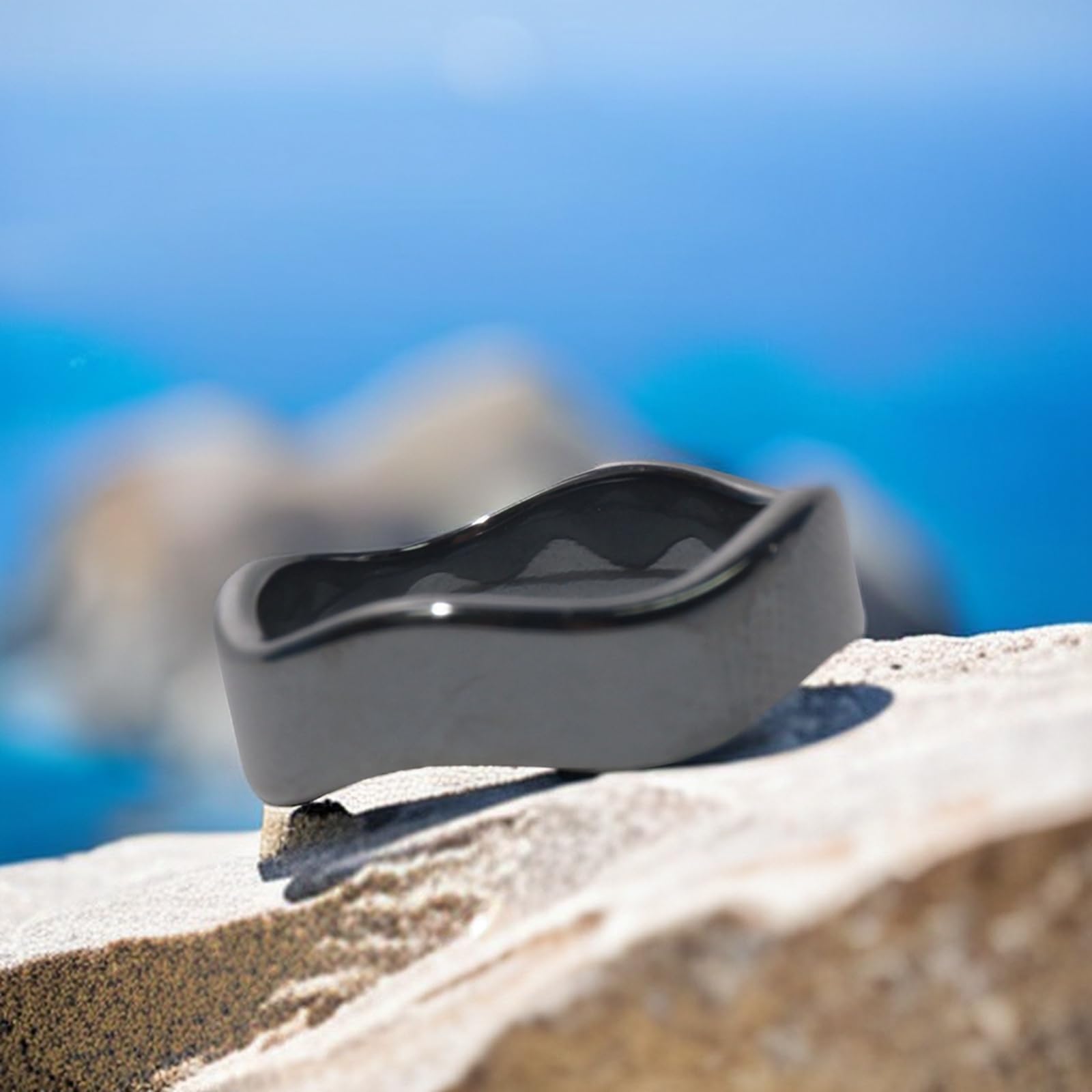Side view shows wide band comfort for versatile men and women.