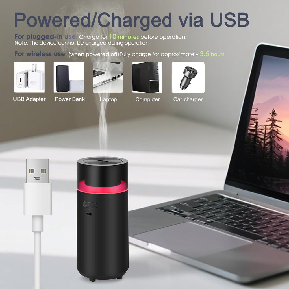 YIXIUTEN diffuser ambient light modes display demonstrates customizable ambience in cabin