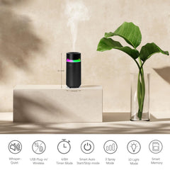 YIXIUTEN smart car diffuser battery compartment open showcases rechargeable 3000mAh power
