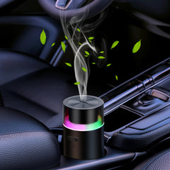 YIXIUTEN essential oil smart car diffuser front view showing compact design for car use