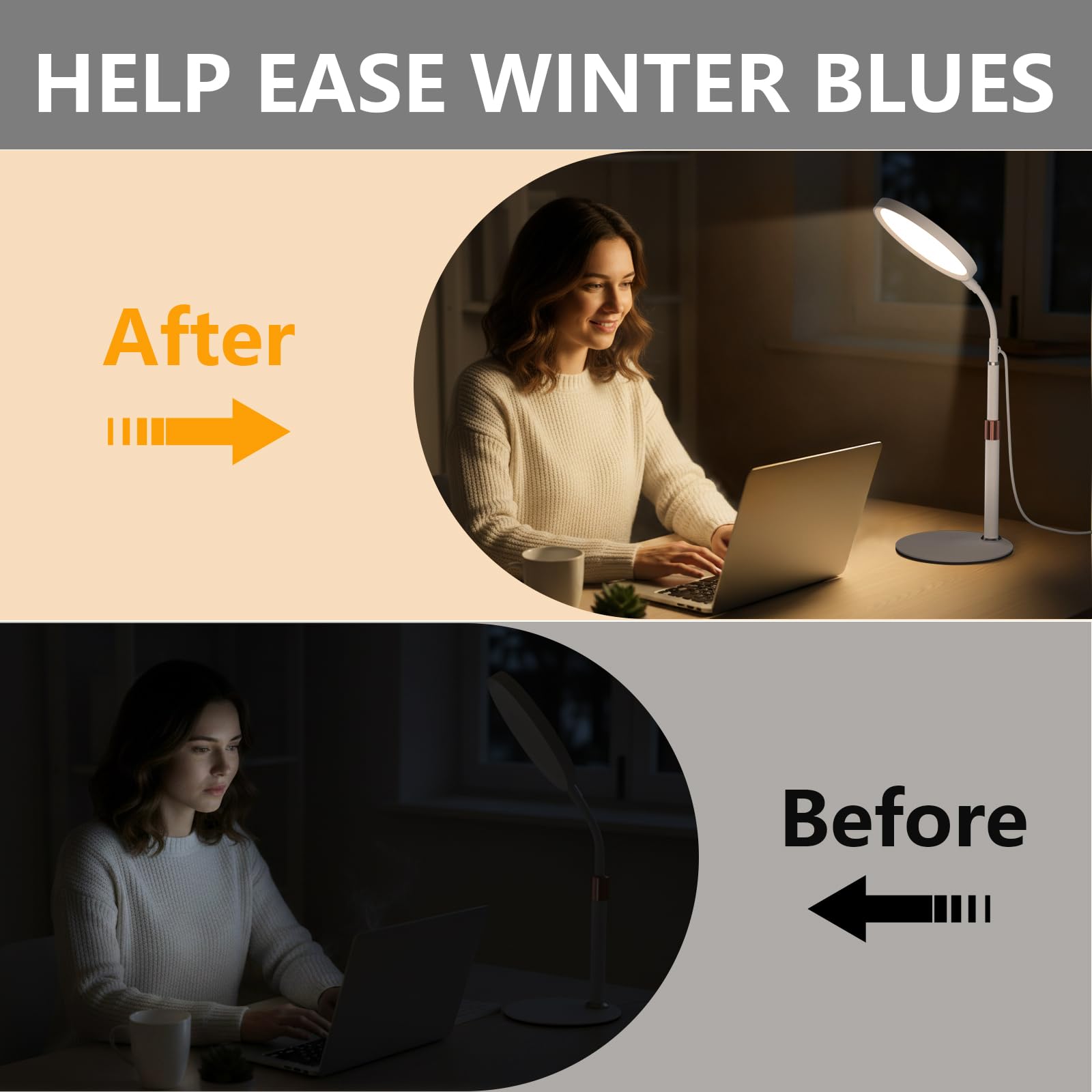 YKoliron LED full-spectrum brightness controls for personalized light preferences.