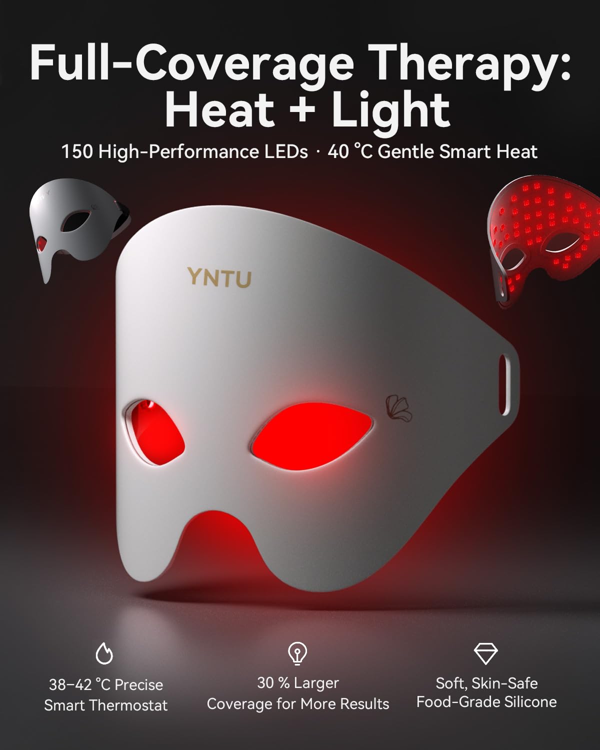 YNTU heated eye mask blue mode to calm skin after screen time