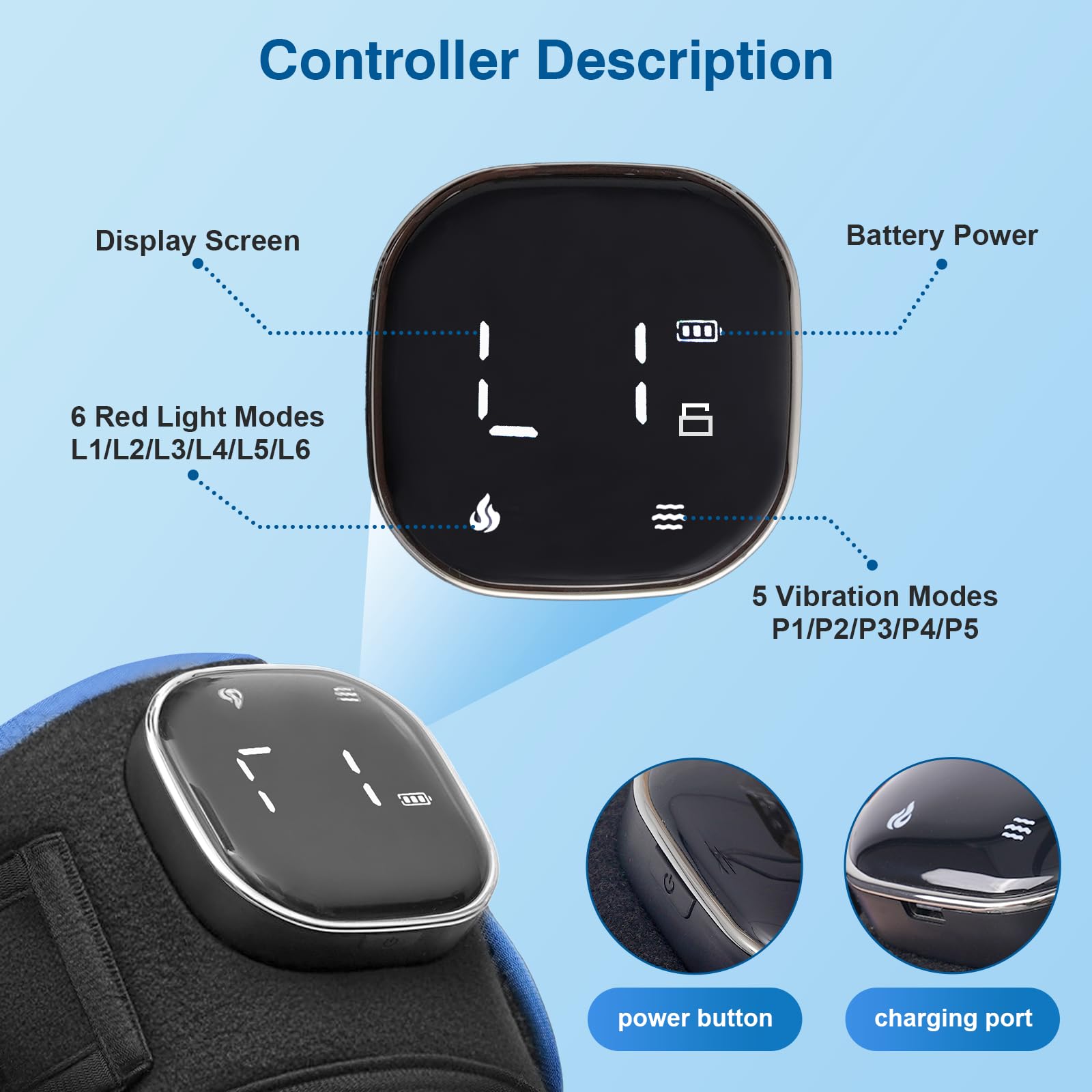 YNTU red light knee massager cordless battery for portable use