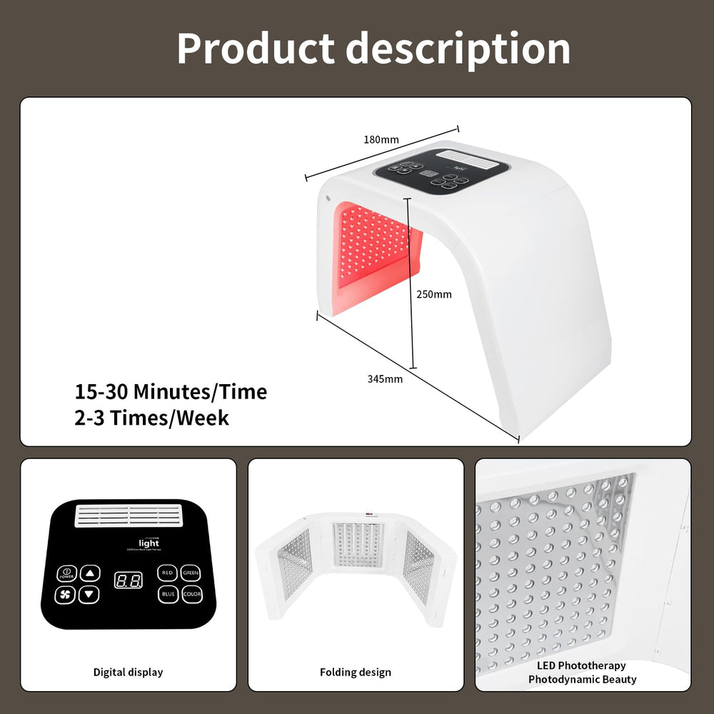 YOARDAH LED mask suitable for facial, neck, and body use