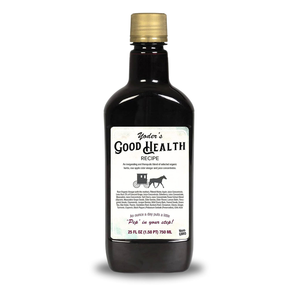 Yoder Naturals Good Health Apple Cider Vinegar bottle with elderberry for immune support potential