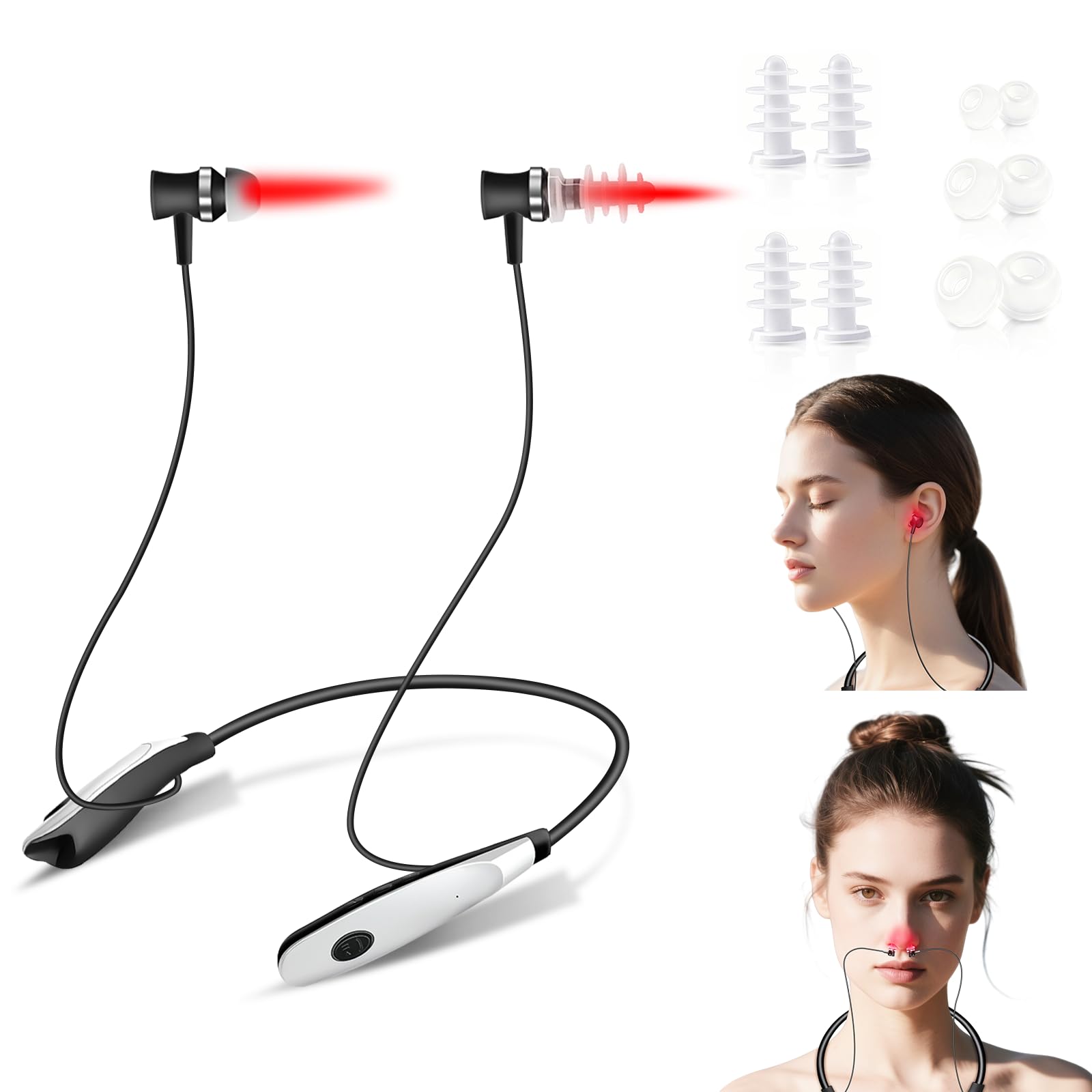 YOEYOU 2-in-1 red light therapy nose attachment for targeted nasal soothing