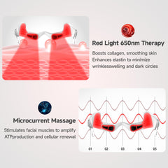 YOEYOU eye massager worn hands free for convenient under eye treatment