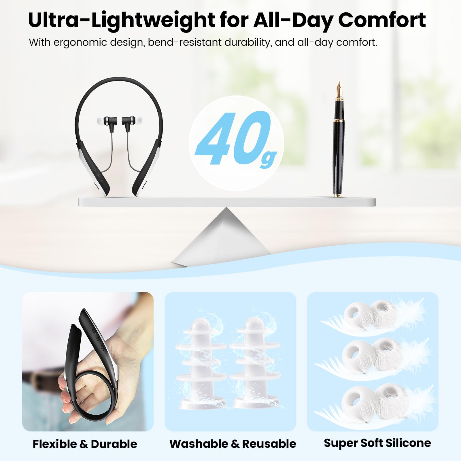 YOEYOU lightweight 40g device for comfortable wear during daily activities