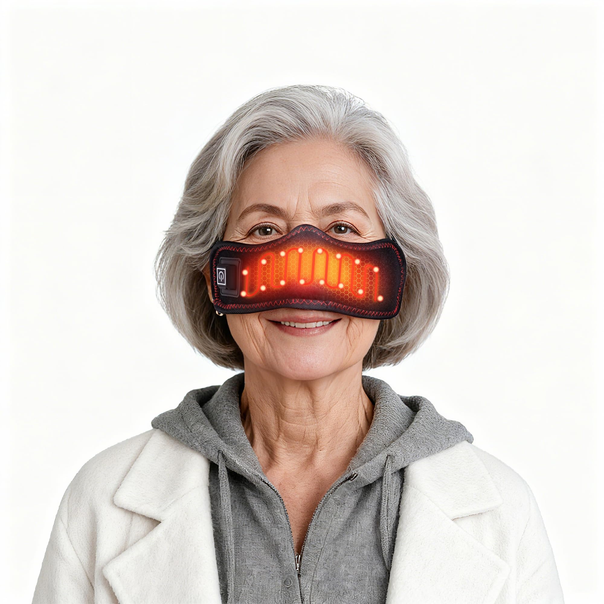 YOEYOU red light nasal mask with 16 LED beads for sinus relief and daily wellness.