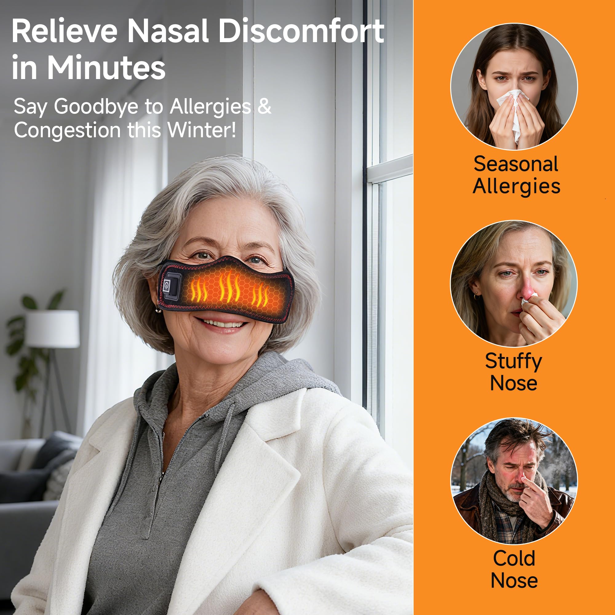 YOEYOU wireless design nasal mask ready for cordless use anywhere.