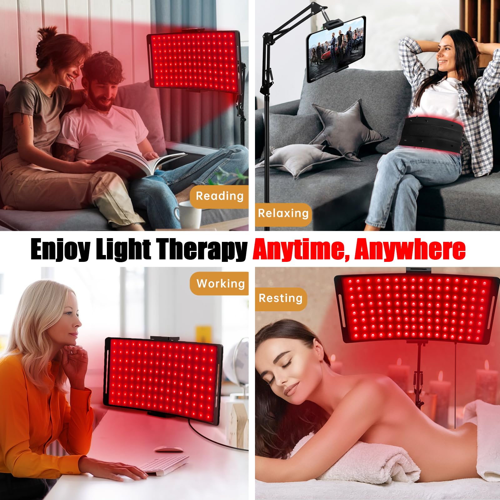 YOEYOU red 660nm and near infrared 850nm mix delivers deep, even illumination.