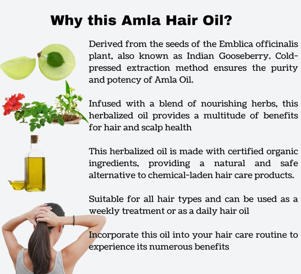 Yoga Way of Life Amla Hair Oil being poured for a calming scalp massage.