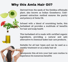 Yoga Way of Life Amla Hair Oil being poured for a calming scalp massage.