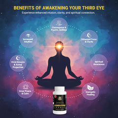 Yogatein pineal gland activation capsules ready for meditation.