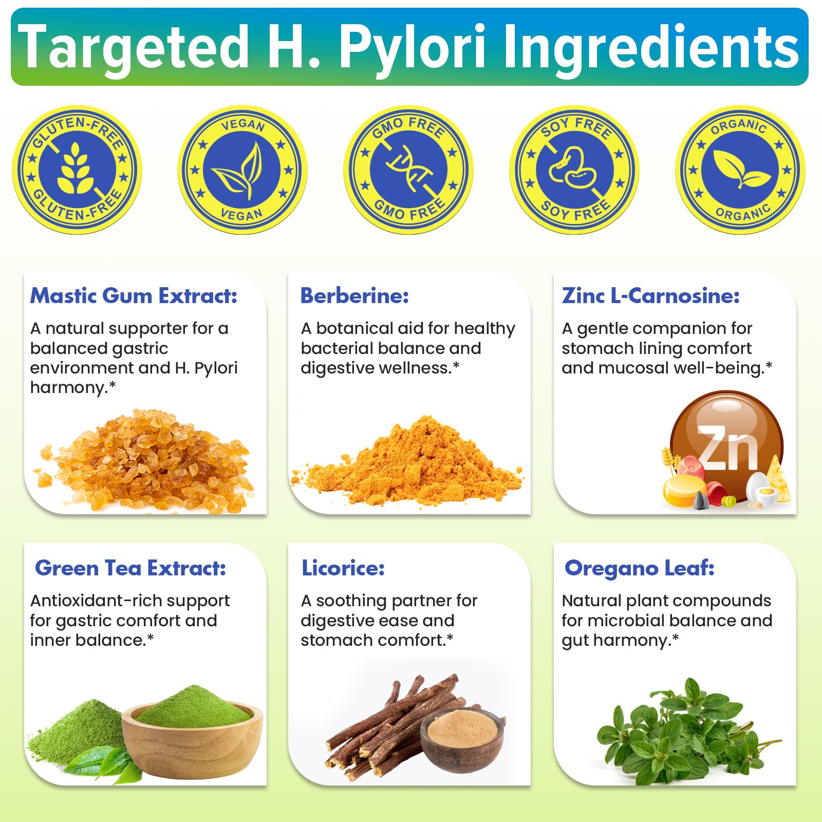 Yoghuaty H. Pylori Defense USA-made vegan probiotic formula.
