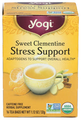 Yogi Tea Sweet Clementine Organic Label – certified organic ingredients for mindful sipping.