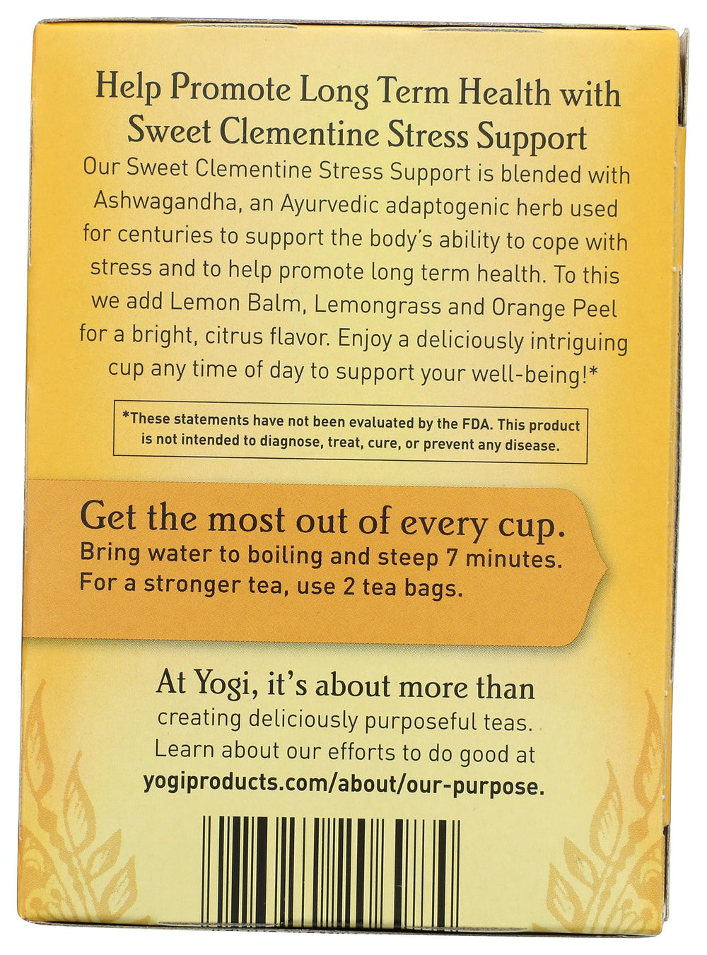 Yogi Tea Sweet Clementine steaming cup invites citrus comfort.