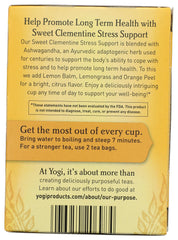 Yogi Tea Sweet Clementine steaming cup invites citrus comfort.