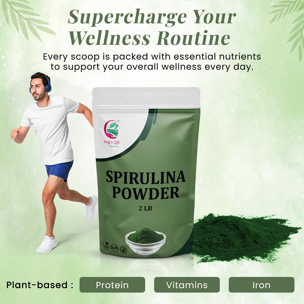 YOGI’S GIFT spirulina powder in a smoothie bowl demonstrating versatile daily use