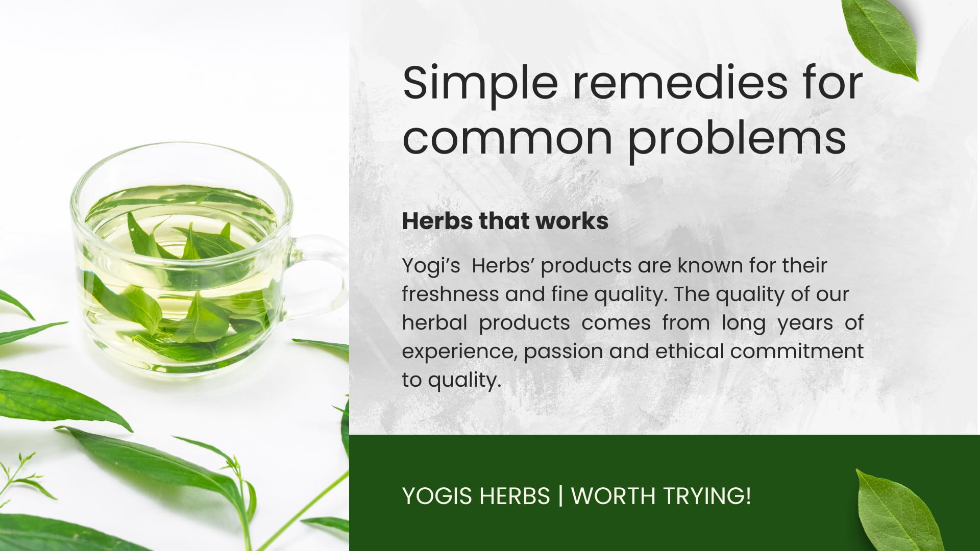 YOGIS HERBS Nilavembu powder label signals trusted brand quality and clear usage.