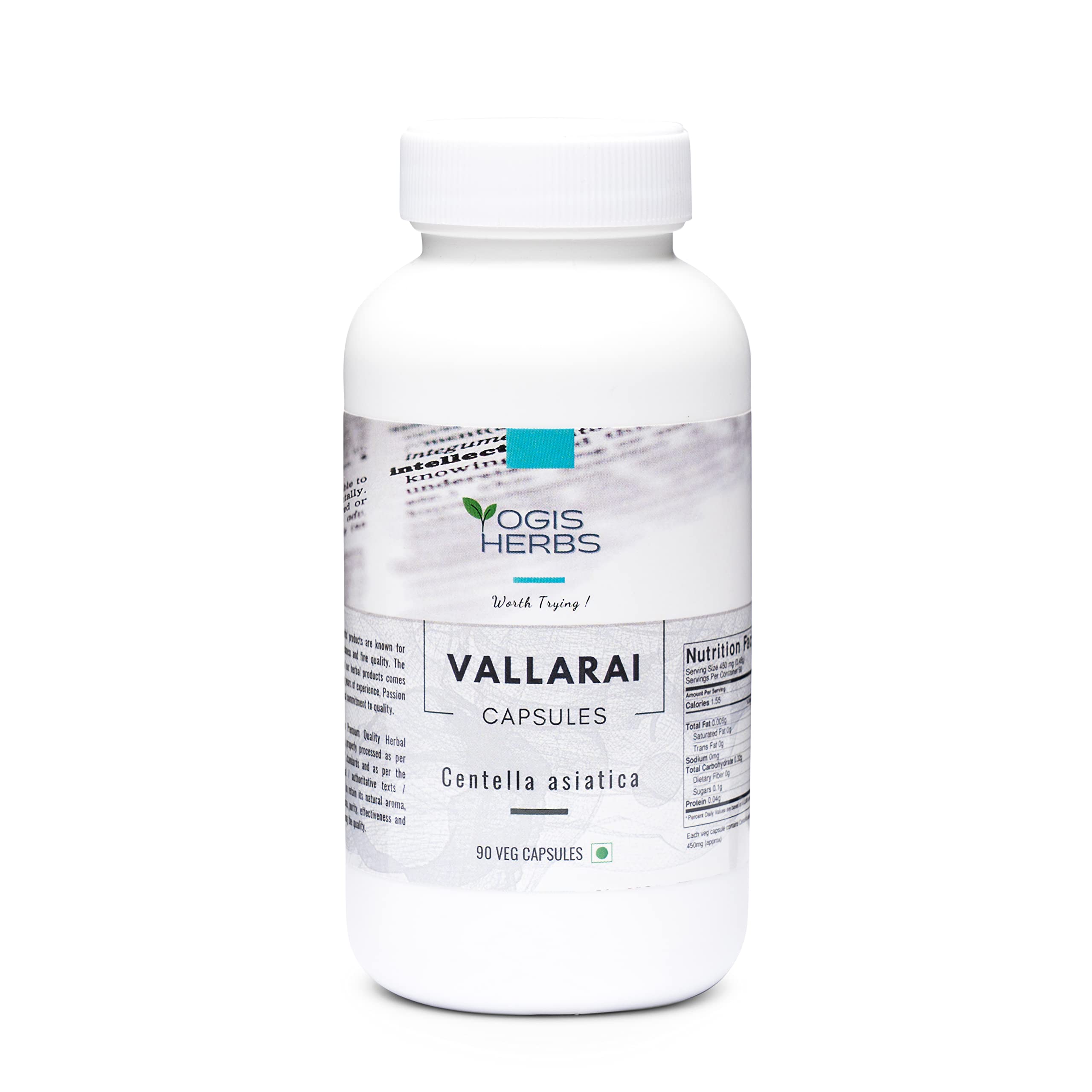 Closeup of the Vallarai label highlighting Centella Asiatica and traditional use.