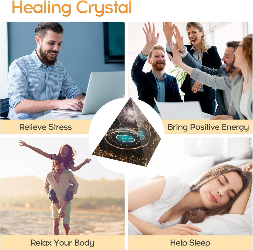 Yogmudra constellation design crystal pyramid detail highlighting zodiac-inspired artistry