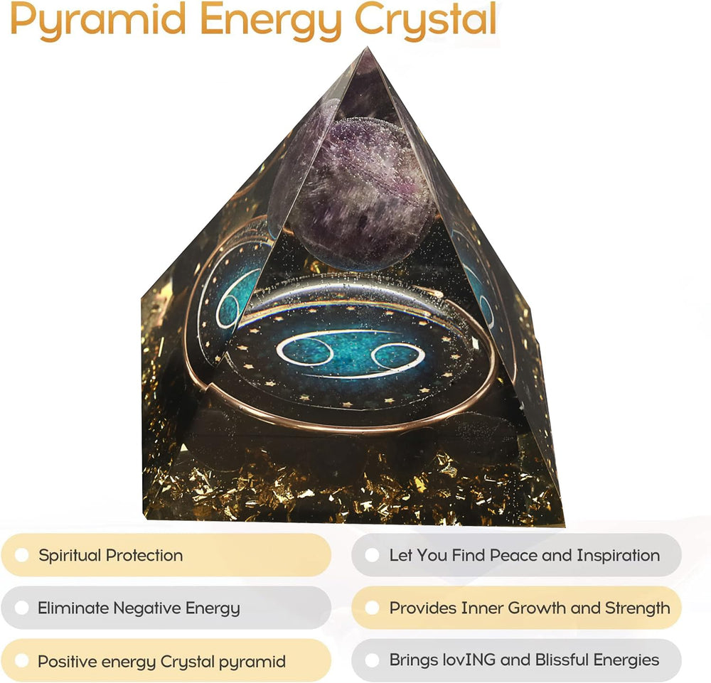 Yogmudra protective energy crystal pyramid designed for home and studio spaces