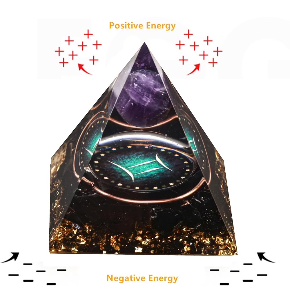 Yogmudra Orgone Pyramid on an altar setup, creating ambient energy.